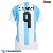 Fotballdrakt Dame Argentina Julian Alvarez #9 Hjemmedrakt Copa America 2024 Kortermet